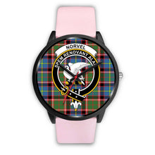 Load image into Gallery viewer, Norvel Clans ,Silver Metal Link watch, leather steel watch, tartan watch, tartan watches, clan watch, scotland watch, merry christmas, cyber Monday, halloween, black Friday