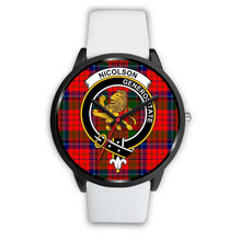 Load image into Gallery viewer, Nicolson Modern Clans ,Silver Metal Mesh watch, leather steel watch, tartan watch, tartan watches, clan watch, scotland watch, merry christmas, cyber Monday, halloween, black Friday