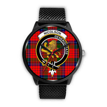 Load image into Gallery viewer, Nicolson Modern Clans ,Rose Gold Metal Mesh watch, leather steel watch, tartan watch, tartan watches, clan watch, scotland watch, merry christmas, cyber Monday, halloween, black Friday