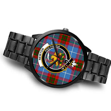 Load image into Gallery viewer, Newton Clans ,Brown Leather watch, leather steel watch, tartan watch, tartan watches, clan watch, scotland watch, merry christmas, cyber Monday, halloween, black Friday