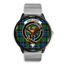 Load image into Gallery viewer, Newlands Clans ,Rose Gold Metal Link watch, leather steel watch, tartan watch, tartan watches, clan watch, scotland watch, merry christmas, cyber Monday, halloween, black Friday