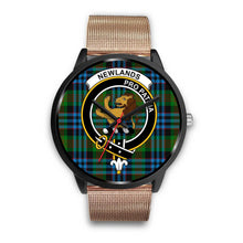 Load image into Gallery viewer, Newlands Clans ,Brown Leather watch, leather steel watch, tartan watch, tartan watches, clan watch, scotland watch, merry christmas, cyber Monday, halloween, black Friday