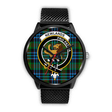 Load image into Gallery viewer, Newlands Clans ,Rose Gold Metal Mesh watch, leather steel watch, tartan watch, tartan watches, clan watch, scotland watch, merry christmas, cyber Monday, halloween, black Friday