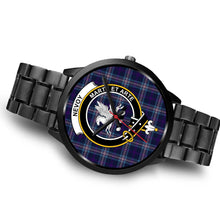 Load image into Gallery viewer, Nevoy Clans ,Brown Leather watch, leather steel watch, tartan watch, tartan watches, clan watch, scotland watch, merry christmas, cyber Monday, halloween, black Friday