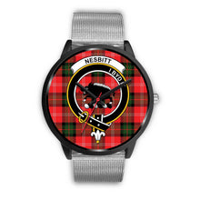 Load image into Gallery viewer, Nesbitt Modern Clans ,Rose Gold Metal Link watch, leather steel watch, tartan watch, tartan watches, clan watch, scotland watch, merry christmas, cyber Monday, halloween, black Friday