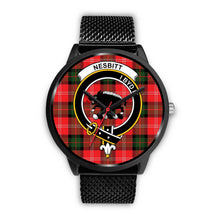 Load image into Gallery viewer, Nesbitt Modern Clans ,Rose Gold Metal Mesh watch, leather steel watch, tartan watch, tartan watches, clan watch, scotland watch, merry christmas, cyber Monday, halloween, black Friday