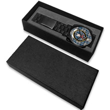 Load image into Gallery viewer, Napier Modern Clans ,White Leather watch, leather steel watch, tartan watch, tartan watches, clan watch, scotland watch, merry christmas, cyber Monday, halloween, black Friday