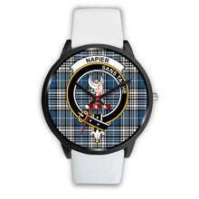 Load image into Gallery viewer, Napier Modern Clans ,Silver Metal Mesh watch, leather steel watch, tartan watch, tartan watches, clan watch, scotland watch, merry christmas, cyber Monday, halloween, black Friday