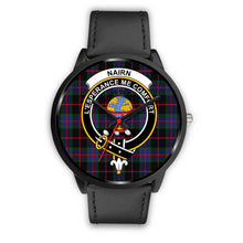 Load image into Gallery viewer, Nairn Clans ,Black Metal Mesh watch, leather steel watch, tartan watch, tartan watches, clan watch, scotland watch, merry christmas, cyber Monday, halloween, black Friday