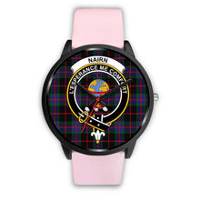 Load image into Gallery viewer, Nairn Clans ,Silver Metal Link watch, leather steel watch, tartan watch, tartan watches, clan watch, scotland watch, merry christmas, cyber Monday, halloween, black Friday