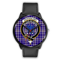Load image into Gallery viewer, Ochterlony Clans ,Black Metal Mesh watch, leather steel watch, tartan watch, tartan watches, clan watch, scotland watch, merry christmas, cyber Monday, halloween, black Friday