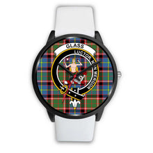 Load image into Gallery viewer, Glass Clans ,Silver Metal Mesh watch, leather steel watch, tartan watch, tartan watches, clan watch, scotland watch, merry christmas, cyber Monday, halloween, black Friday