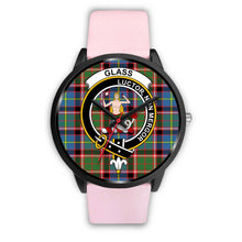 Load image into Gallery viewer, Glass Clans ,Silver Metal Link watch, leather steel watch, tartan watch, tartan watches, clan watch, scotland watch, merry christmas, cyber Monday, halloween, black Friday