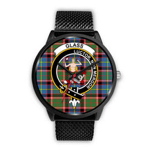 Load image into Gallery viewer, Glass Clans ,Rose Gold Metal Mesh watch, leather steel watch, tartan watch, tartan watches, clan watch, scotland watch, merry christmas, cyber Monday, halloween, black Friday
