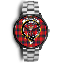 Load image into Gallery viewer, Robertson Modern Clan Badge Tartan Black Watch