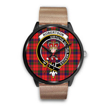 Load image into Gallery viewer, Robertson Modern Clan Badge Tartan Black Watch