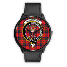 Load image into Gallery viewer, Robertson Modern Clan Badge Tartan Black Watch