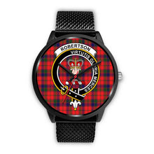 Load image into Gallery viewer, Robertson Modern Clan Badge Tartan Black Watch