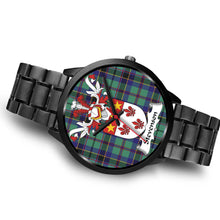 Load image into Gallery viewer, Stevenson Clan Badge Tartan Black Watch