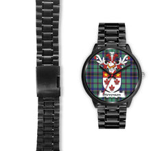 Load image into Gallery viewer, Stevenson Clan Badge Tartan Black Watch