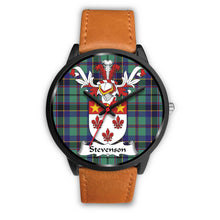 Load image into Gallery viewer, Stevenson Clan Badge Tartan Black Watch