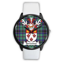 Load image into Gallery viewer, Stevenson Clan Badge Tartan Black Watch