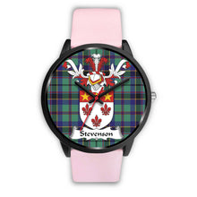 Load image into Gallery viewer, Stevenson Clan Badge Tartan Black Watch