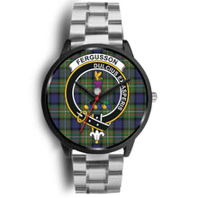 Load image into Gallery viewer, Fergusson Modern Clan Badge Tartan Black Watch