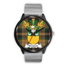 Load image into Gallery viewer, Simpson Clan Badge Tartan Black Watch