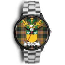 Load image into Gallery viewer, Simpson Clan Badge Tartan Black Watch