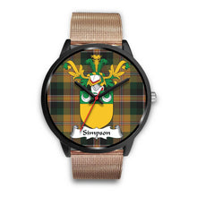 Load image into Gallery viewer, Simpson Clan Badge Tartan Black Watch