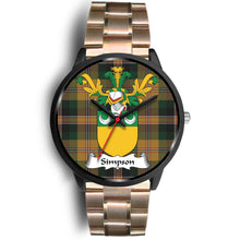 Load image into Gallery viewer, Simpson Clan Badge Tartan Black Watch
