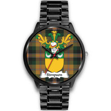 Load image into Gallery viewer, Simpson Clan Badge Tartan Black Watch