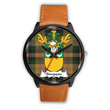 Load image into Gallery viewer, Simpson Clan Badge Tartan Black Watch