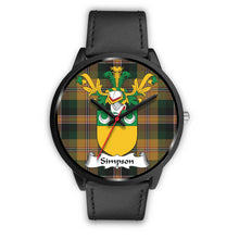 Load image into Gallery viewer, Simpson Clan Badge Tartan Black Watch