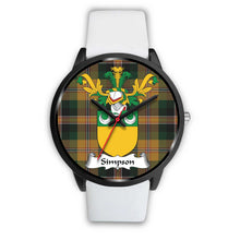 Load image into Gallery viewer, Simpson Clan Badge Tartan Black Watch