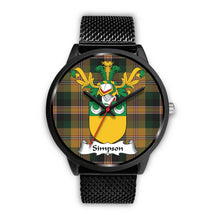 Load image into Gallery viewer, Simpson Clan Badge Tartan Black Watch