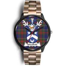 Load image into Gallery viewer, MacBeth Clan Badge Tartan Black Watch