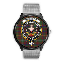Load image into Gallery viewer, McMaster Clan Badge Tartan Black Watch