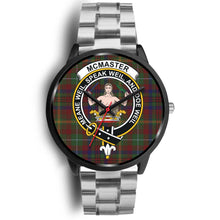 Load image into Gallery viewer, McMaster Clan Badge Tartan Black Watch