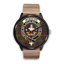 Load image into Gallery viewer, McMaster Clan Badge Tartan Black Watch