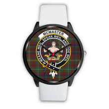 Load image into Gallery viewer, McMaster Clan Badge Tartan Black Watch