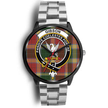 Load image into Gallery viewer, Gibson Clan Badge Tartan Black Watch