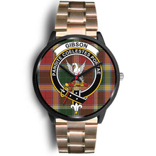 Load image into Gallery viewer, Gibson Clan Badge Tartan Black Watch